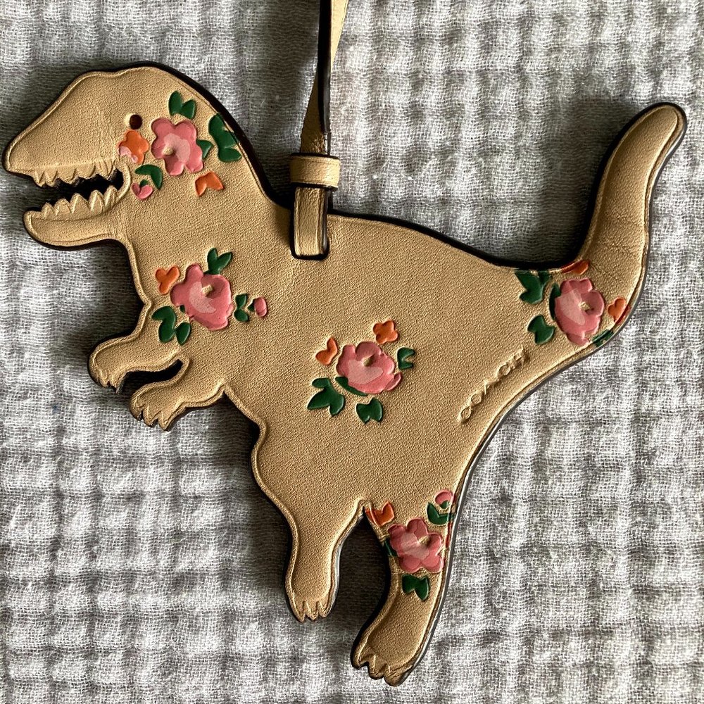 COPY - COACH Rexy Bag Charm - Floral Dinosaur